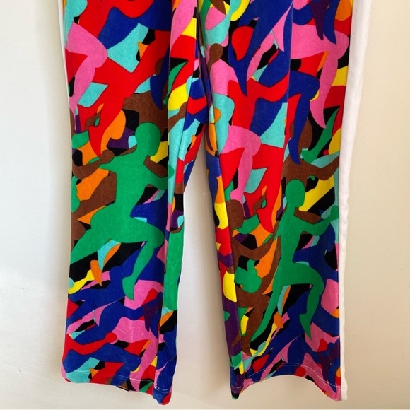Puma T7 Men's Velour Track Pants mens size small soccer rainbow patterned stripe - Picture 9 of 15